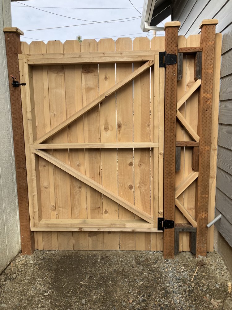 Custom cedar fence and gate